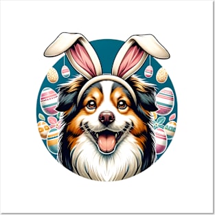 Taiwan Dog Celebrates Easter with Bunny Ears Joy Posters and Art